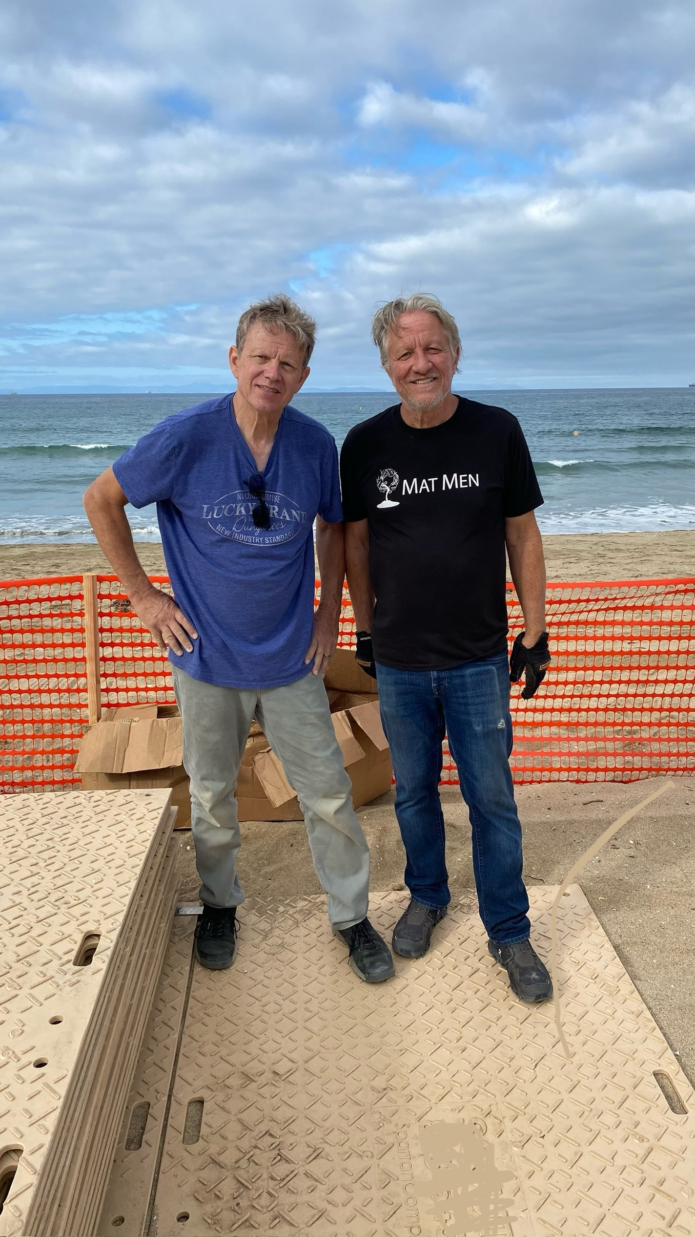 Mat Men team on beach location