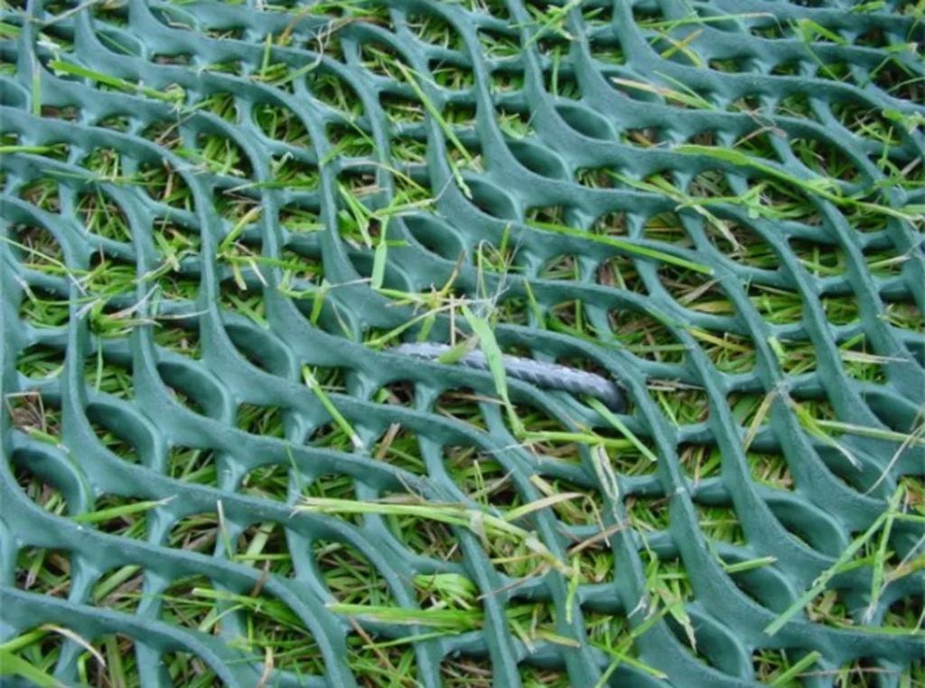 Mat Men grass mats protecting a lawn at a film location in Los Angeles, ground protection for heavy equipment without damaging turf